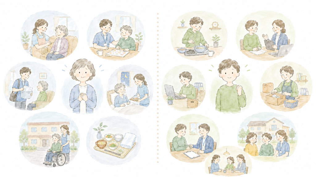 「介護給付」と「訓練等給付」